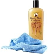 Black Swan Distributors - Howard Butcher Block Conditioner (12 oz) & Non-Abrasive Microfiber Clea...