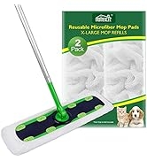 HOMEXCEL Reusable Microfiber X-Large Mop Pads Compatible with Swiffer XL Sweeper,Washable Wet Pad...