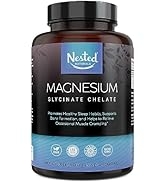 Nested Naturals – Magnesium Glycinate Chelate Supplement 200mg Per Serving High Absorption Vegan ...