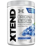 XTEND Original BCAA Powder Blue Raspberry Ice - Sugar Free Post Workout Muscle Recovery Drink wit...