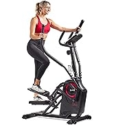 Sunny Health & Fitness Premium Cardio Climber Stepping Elliptical Machine - SF-E3919, Black