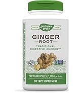 Nature's Way Ginger Root, Traditional Digestive Support*, 1110 mg Per Serving, Non-GMO Project Ve...