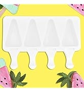 Ice Cream Mold, Multi-Grid Silicone Ice Bar Mold Heat-Proof Reusable Ice Cream Making Molds Kitch...