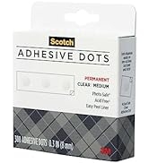 Scotch Adhesive Dots, Medium, 300 Dots/Pack, Easy Dispensing, Permanent, Photo-Safe (010-300M)