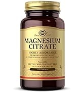 Solgar Magnesium Citrate, 120 Tablets - Promotes Healthy Bones - Supports Nerve & Muscle Function...