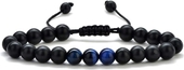 Blue Tiger Matte Agate-Bracelet