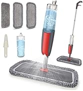 Spray Mops for Floor Cleaning Microfiber Floor Mops with 3 Washable Reusable Pads,A Refillable Bo...