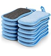 12 Pack Multi-Purpose Scrub Sponges Kitchen, Dish Sponge, Non-Scratch Microfiber Sponge for Effic...