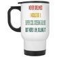 14 Oz White Travel Mug