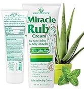 Miracle of Aloe Miracle Rub Pain Relieving Cream 8 oz, Fast & Effective Relief for Arthritis, Mus...