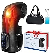 ALLJOY Knee Massager with Heat and Compression, Cordless Heated Knee Brace Wrap for Thigh, Calf, ...