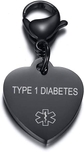 Black Keychain-type 1 diabetes