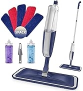 Microfiber Dust Mops for Floor Cleaning Wet Dry Mops with 5 pcs Washable Pads - MEXERRIS Microfib...