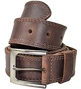 Hide & Drink, Men's Double Row Stitch Full Grain Leather Belt,  Style, Cowboy Casual Acces...