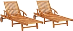 2 Pcs Sun Lounger