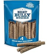 Crunchy Real Beef Dog Treats - Bully Snack Stick Dog Snack - Training & Reward Treats - USA Baked...