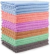 HOMEXCEL Coral Velvet Kitchen Dishcloths 24 Pack,Soft Reusable Dish Towels, Coral Fleece Dish Clo...