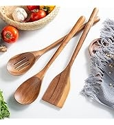 Long 17inch Giant Wooden Cooking Utensil,Large Wooden Kitchen Cooking Spoon Utensils 3PCS (Corner...