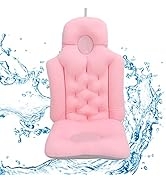 Bathtub Cushion, Bath and Seat Spa Pillow for Tub, Soft Breathable Folding Headrest Neck Back Sup...