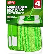 HOMEXCEL Microfiber Mop Pads Compatible with Swiffer Sweeper Mops, Reusable and Machine Washable ...