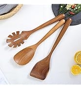 Wooden Utensils for Kitchen, 3pcs, Wooden Corner Spoons for Cooking, Acacia Wood Kitchen Scraper ...