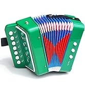 Accordion Toy for Kids Children Beginners Gifts, 7 Keys 2 Bass Accordion Mini Musical Instruments...