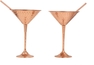 Copper Wine Glasses with Straws Pack of 2