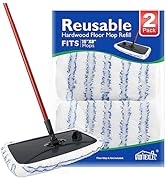 HOMEXCEL Reusable Microfiber Mop Pads Compatible with O-Cedar Hardwood Floor'N More Microfiber Mo...