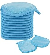 HOMEXCEL Makeup Remover Cloth 12 Pack,Reusable Makeup Remover Pads,Washable Ultra Soft Facial Cle...