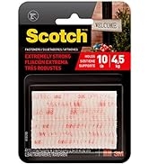 Scotch Extreme Interlocking Fasteners, 1 in x 3 in, 2 Sets, Clear, Holds up to 10 lbs (1 set hold...