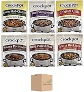 Crock Pot Seasoning Mix Variety 6 Pack- Chili Seasoning, Beef Stew Seasoning Mix, Pot Roast Seaso...