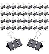 144 Pcs Binder Clips, 1-Inch Medium Paper Clamps for Document Clamp, File, Wide Metallic, Office ...