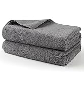 HOMEXCEL Professional Large Microfiber Car Drying Towels 2 Pack, Lint Free, Scratch Free, Highly ...