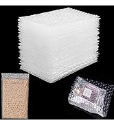 50Pcs Clear Bubble Out Bags, V-CHEN 6 Inch x 10 Inch Thickening Shockproof Foam Bags Protective B...