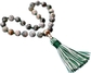 Green Tree Agate Quarter Mala