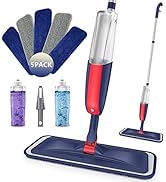 Wet Dry Mops for Floor Cleaning with 5 pcs Washable Pads - MEXERRIS Microfiber Spray Mops Dust Mo...