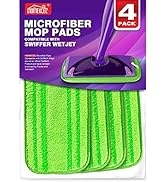 HOMEXCEL Microfiber Mop Pads Compatible with Swiffer Wet Jet, Reusable and Machine Washable Floor...