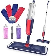 MEXERRIS Wet Mops for Floor Cleaning Microfiber Spray Mops Dust Mops Hardwood Floor Mop with 2X B...