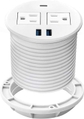 2AC & 2USB-A & 1USB-C & 3.12inch hole(White)