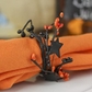 Small Black & Orange Candle Rings