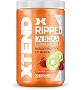 XTEND Ripped BCAA Powder Strawberry Kiwi | Cutting Formula + Sugar Free Post Workout Muscle Recov...