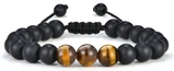 Black Matte Agate Tiger Eye Bracelet