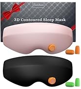 BeeVines Eye Mask for Sleeping, 2 Pack 3D Weighted Sleep Masks for Men & Women, 100% Blackout for...