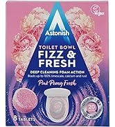 Astonish Pink Peony Fizz & Fresh Toilet Bowl Tablets - Deep Cleaning Foaming Formula - Removes Li...