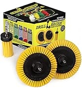 Tile and Grout Cleaning Drill Brush Set - 3 Pack Drill Brush Power Scrubber Cleaning Brush Yellow...