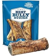 Best Bully Sticks Large Marrow Bones for Dogs - USA Baked and Packaged - Grass-Fed Beef Long-Last...