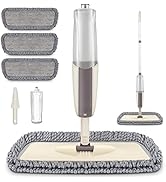 MEXERRIS Microfiber Spray Mop for Floor Cleaning - Wet Dry Dust Kitchen Floor Mop with 410ML Refi...