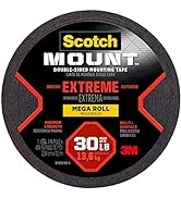 Scotch Extreme Double-Sided Mounting Tape Mega Roll 414H-Long-DC, 1 in x 400 in