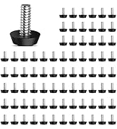 V-chen 200PCS M6 Adjustable Furniture Levelers Screw Foot, Galvanized Steel Glide Leveling Feet F...