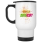 14 Oz White Travel Mug